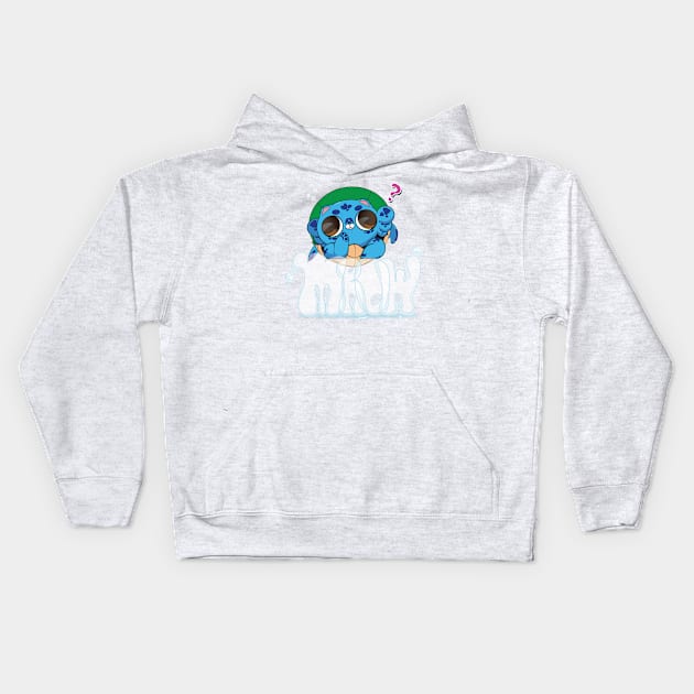 Turtlecat Graffiti Bubble's Mrow? Kids Hoodie by ithoughtiwascrazy